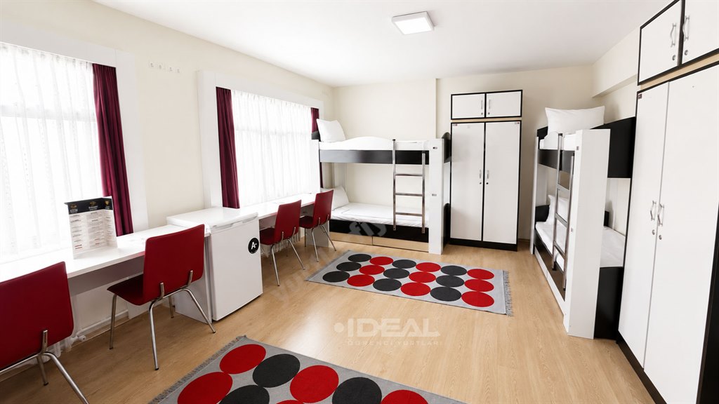 15.�UBE - �deal Erkek Yurdu - 4 Ki�ilik Oda