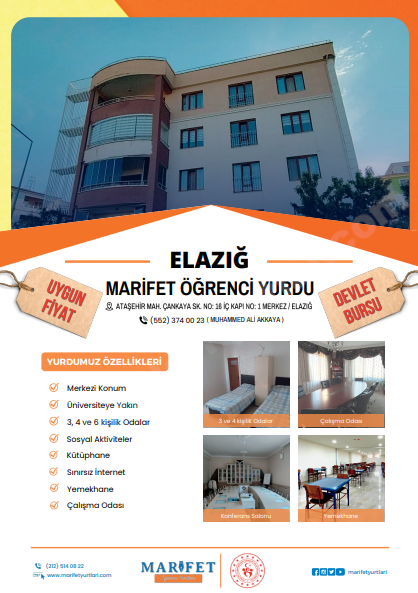 Marifet Elaz�� Erkek ��renci Yurdu