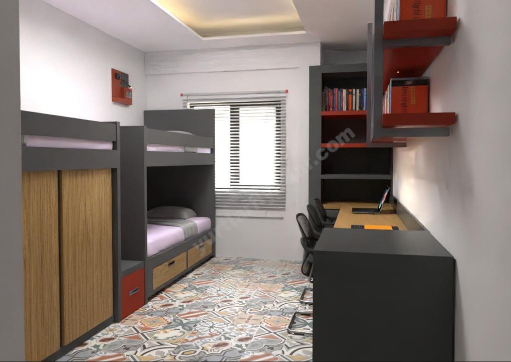 �zel Tuna Y�ksek��renim K�z Yurdu - 3 Ki�ilik Oda