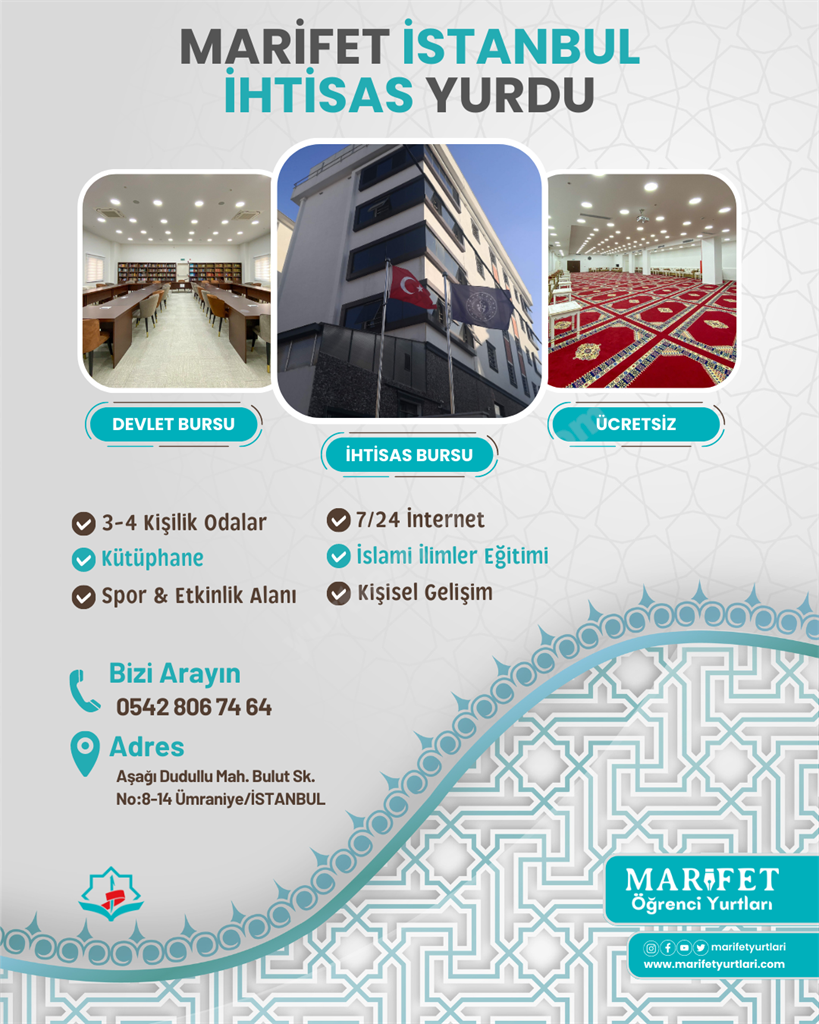 Marifet �mraniye Y�ksek��renim �htisas Erkek Yurdu