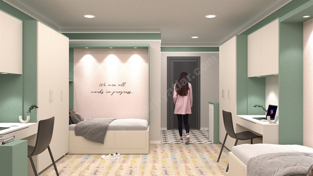 �zel K�y� K�z ��renci Yurdu - 3 Ki�ilik Oda