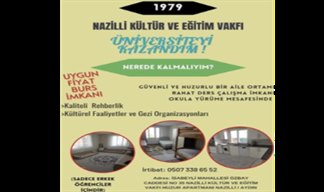 Nazilli Kltr Eitim Vakf Erkek renci Evleri