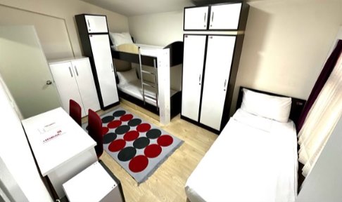 Ankara - �ankaya, 15.�UBE - �deal Erkek ��renci Yurdu - 3 Ki�ilik Oda