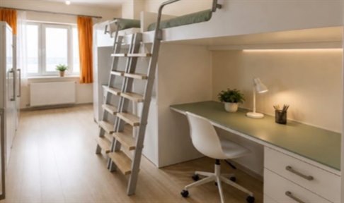�stanbul - �i�li, �zel Zorlu Bah�elievler Erkek ��renci Yurdu - 1 Ki�ilik Oda